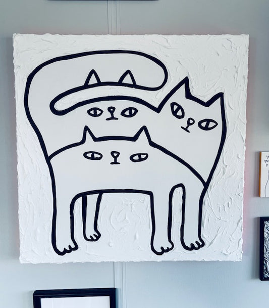 Schilderij 'Three is a crowd'