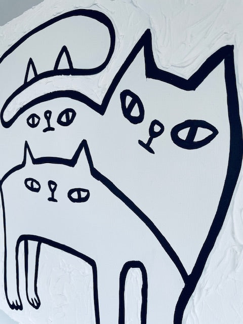 Schilderij 'Three is a crowd'