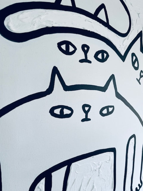 Schilderij 'Three is a crowd'